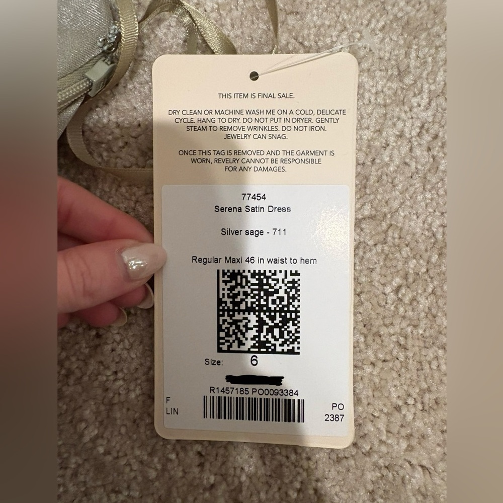 NWT Revelry Satin Floor-Length Formal Gown – Sleek Sage Slip Dress🌿 - Picture 5 of 9